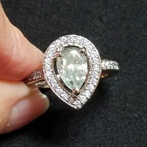 Moissanite Pear cut Ring